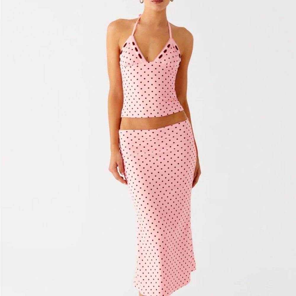 Peppermayo Pink Polka Dot Skirt